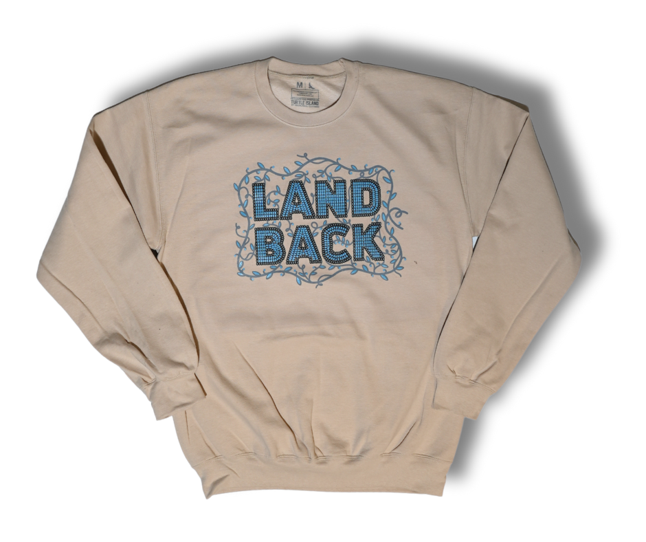 Beaded Land Back Crewneck