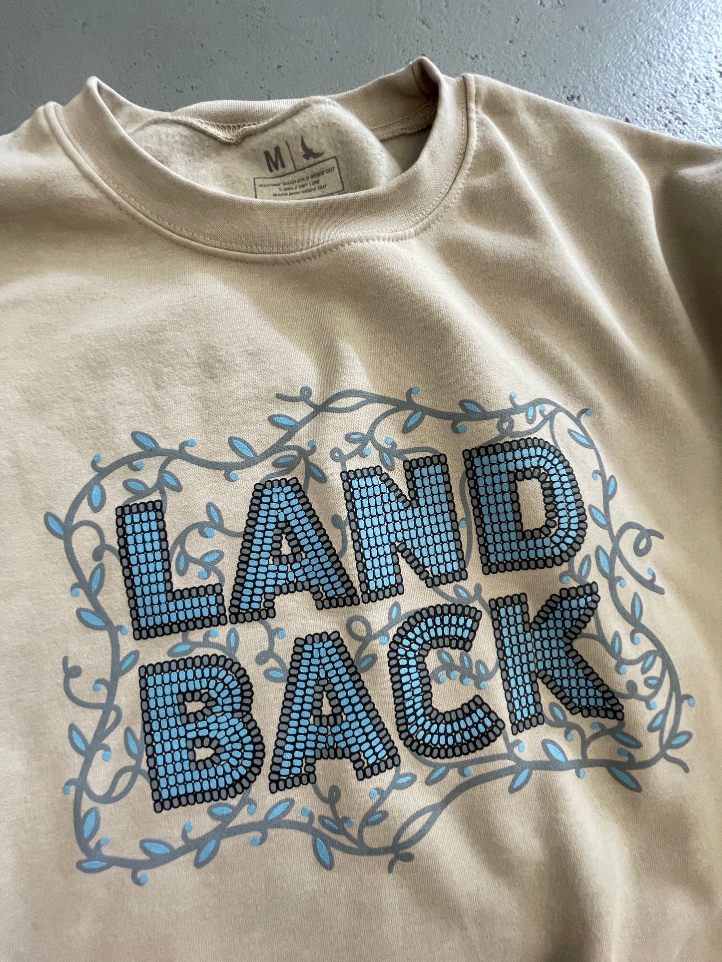 Beaded Land Back Crewneck