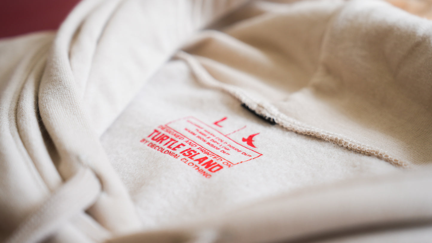 Land Back Smoke Hoodie Tan